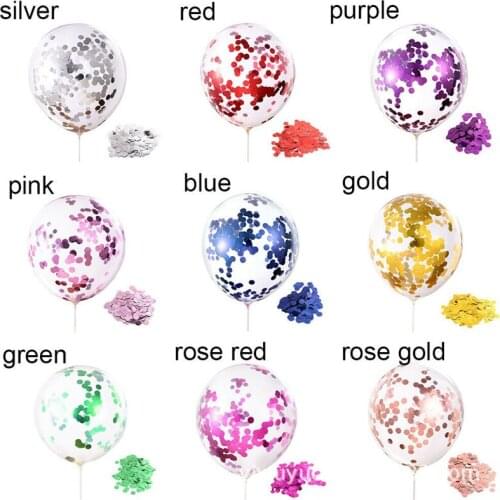 1000Pcs 12Inch Glitter Confetti Balloons Paper Dots Shiny Latex Large Balloons for Birthday Wedding Party Festival Decorations