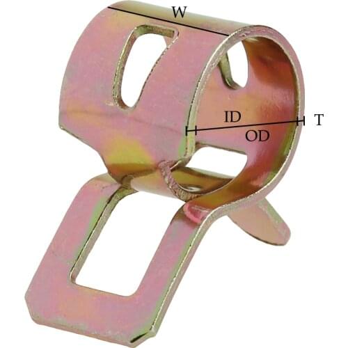 50Pcs 5/6/7/8/9mm Spring Clip Fuel Line Hose Water Pipe Air Tube Clamps Fastener