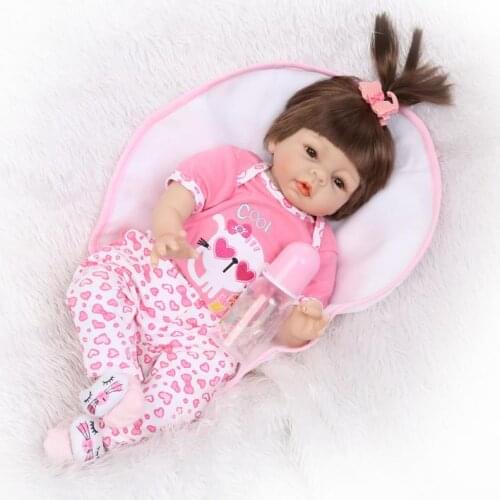 55cm Soft Silicone Reborn Doll Lovely Baby Girl Bebe Bonecas Children Toys Bebe Reborn Doll Kids Gifts
