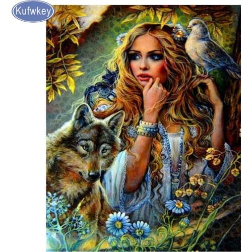 5d diamond painting,wolf puzzle,Cross Stitch,Pattern diamond Embroidery Cross Stitch diamond Mosaic Painting,christmas gift