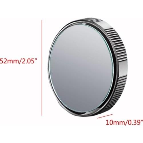 2 Pcs Car Rear View Mirror Blind Spot Mirrors 360-degree Wide Angle Round Adjustable Convex Mirror with Screw Sucker