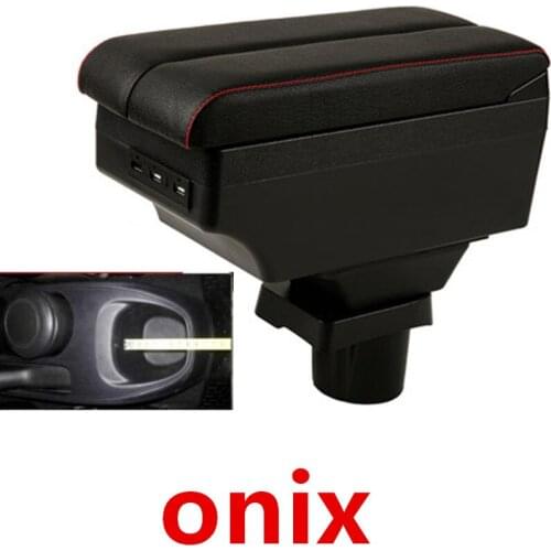 For Onix Armrest box double layer with usb interface