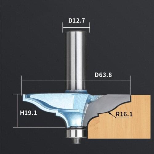12.7mm*63.8mm,Freeshipping,woodworking insert router bit,cnc solid carbide milling cutter,wood cutting tool, trimming end mill