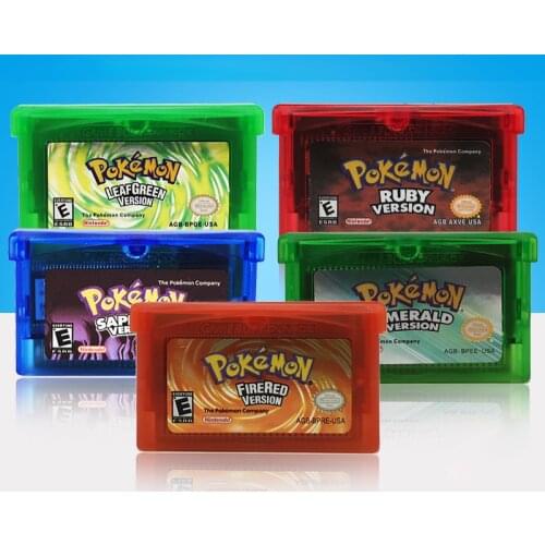 Pokemon Series NDSL GB GBC GBM GBA SP Video Game Cartridge Console Card Classic Game Collect Colorful Version English Language