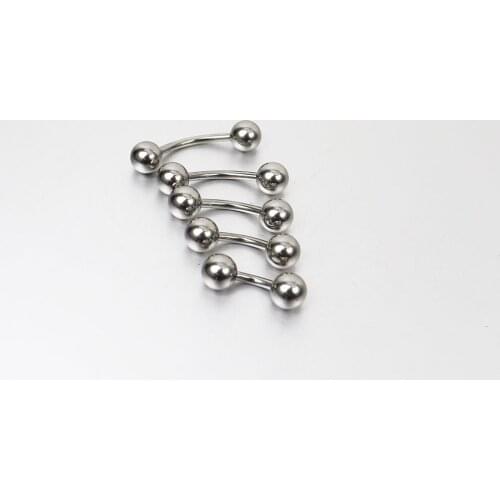 2 Pieces 14G 1.6mm Belly Ring Curved Barbell Bell Button Rings Body Piercing Jewelry