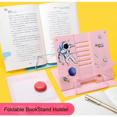 2021 Creative Plant Metal Foldable Children Study Bookshelf Students Book Stand Holder Eye Protection Reading Shelf Stationery