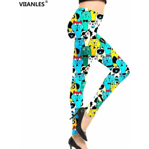 VIIANLES Sexy Pants Stretch Push Up Fitness Printing Leggings Workout Sports Running Gym Wear Elastic Gym High Elastic Legins