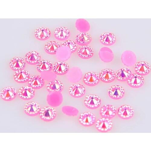 About 200pc 4mm/6mm High quality Nail Art Decoration Rhinestone Light Pink/Deep Pink Flatback Rhinestone For Nail Art Decoration
