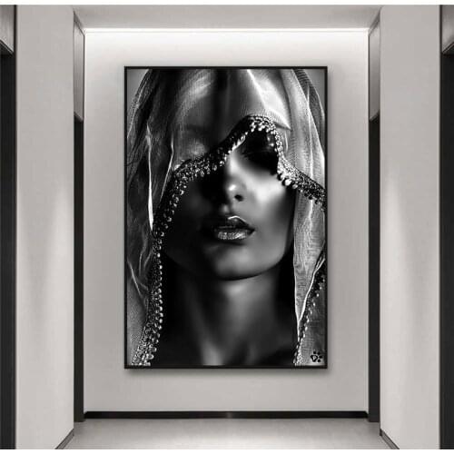 Gold and Silver Women Posters and Prints HD Print Figure Pictures On Canvas Wall Art Modern Decoration Painting For Living Room