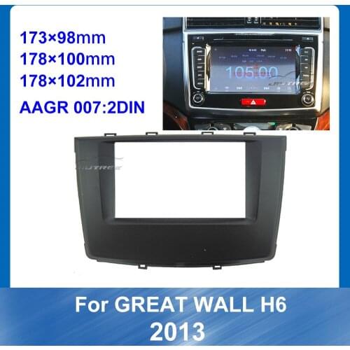 Car DVD Frame Audio Fitting Adaptor Trim Kits Facia Panel For GREAT WALL H6 2013 Panel Dashboard ABS plastic Installation