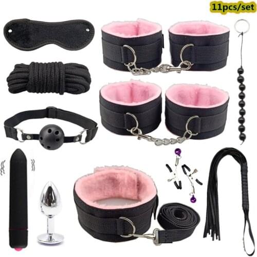 Sex Toys for Woman Handcuffs Whip Mouth Gag Rope Bdsm Sex Bondage Set Adult Games Exotic Accessories Erotic Adults Toys