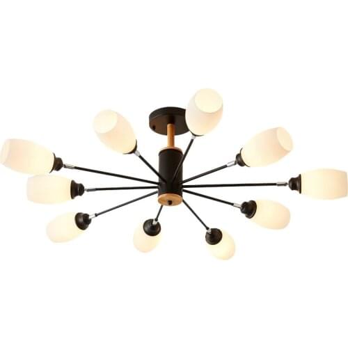 Nordic Style Glass Pendant Light Simplicity Modern Restaurant Hanging Lamp Originality Personality Iron Art Lighting Fixtures