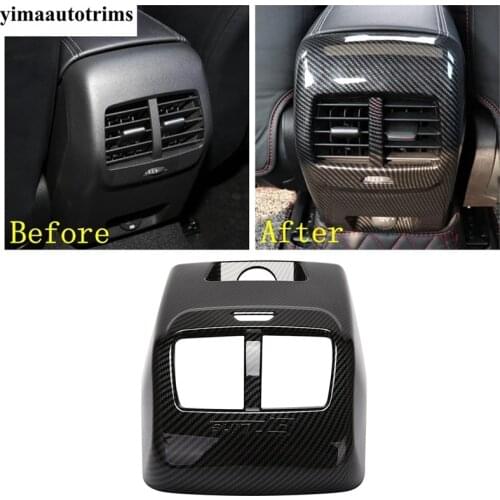 For Ford Focus MK4 2019-2021 ST Line Carbon Fiber Rear Air Conditioning Outlet Panel Frame Cover