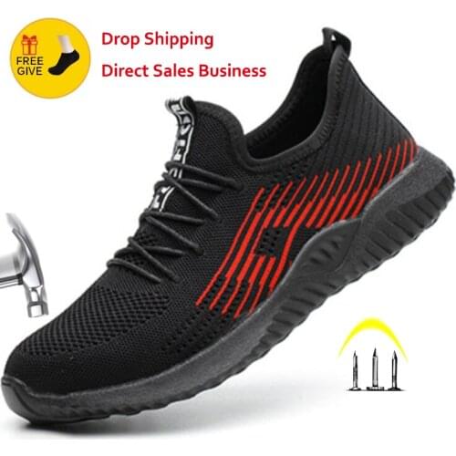Safety Shoes With Metal Toe Men Immortal Indestructible Ryder Shoe Work Shoes With Steel Toe Work Boots Breathable Sneakers Male