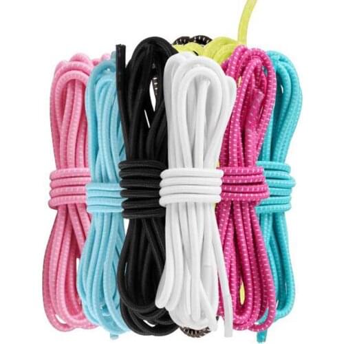 1Pair Multicolor Round Stretch Shoelaces For Sneakers 105cm Women Men Running Sports Outdoor High Elasticity Shoe Laces Strings