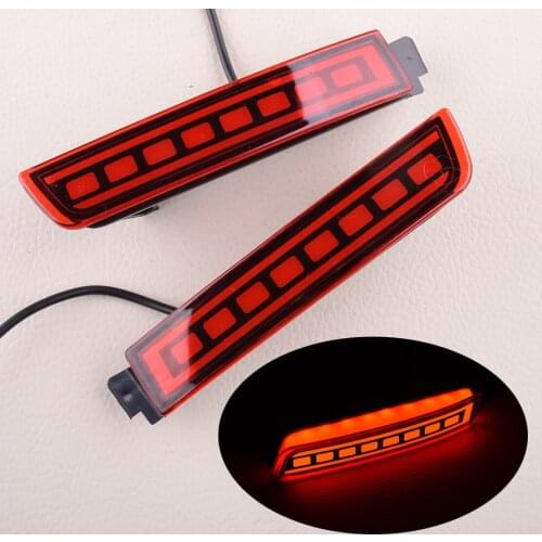 1 Pair Left & Right Car Rear Bumper Fog Light Tail Driving Brake Lamp Fit for Nissan Kicks 2017 2018 2019 2020 Replacement