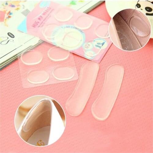 1Pack Woman Shoes Sticker Transparent Silicone High Heels Sandals Protector Prevent Rub Pain Heel Grips Invisible Insole New