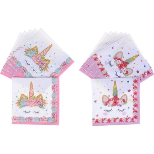 1st Birthday Unicorn Headband Paper Napkin Birthday Decorations Kids Baby Show Party Supplies Unicorn Party Kits