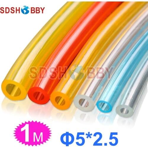 5*2.5mm 1 Meter Fuel Line/ Fuel Pipe for Gas Engine/ Nitro Engine-Yellow/ Red/ Transparent Color