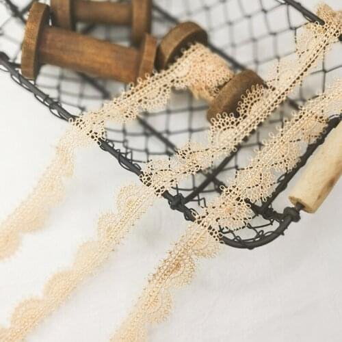 5Meters Champagne Water Soluble Hollow out Lace Trim Knitting Wedding Embroidered DIY Handmade Patchwork Sewing Supplies Craft