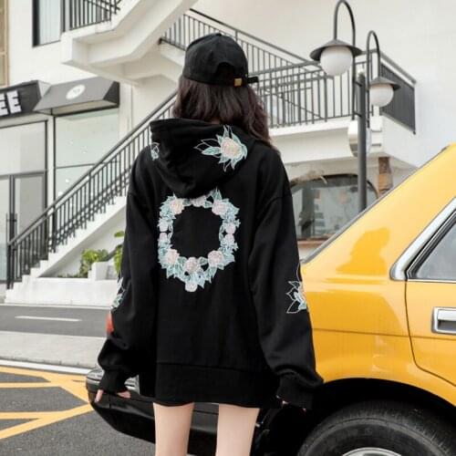 Kpop Promotion New Arrival Broadcloth Top Unicorn Korean Free Shipping 2020 Loose Full Regular Solid Embroidery Cotton Casual