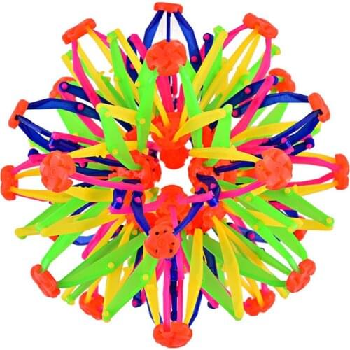 One Piece Stretch Expanding Ball Toys For Baby Kids Colorful Throwing Ball Stretching Shrinking Ball Sphere Kindergarten Ring