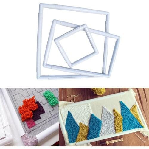 DIY Embroidery Hoop Cross Stitch Craft Tool Sewing Tools Handhold Square Shape Plastic Frame Sewing Craft Accessories DIY Tools