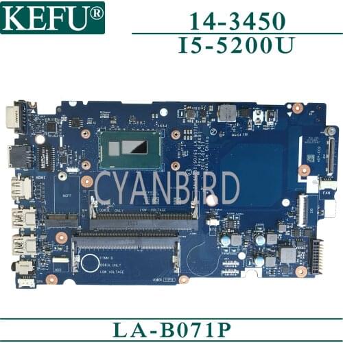 KEFU LA-B071P original mainboard for Dell Latitude 14-3450 with I5-5200U Laptop motherboard