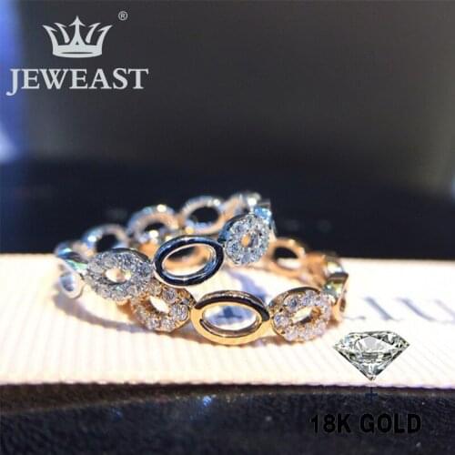 Natural Diamond 18K Gold Pure Gold Ring Beautiful Gemstone Ring Good Upscale Trendy Classic Party Fine Jewelry Hot Sell New 2020