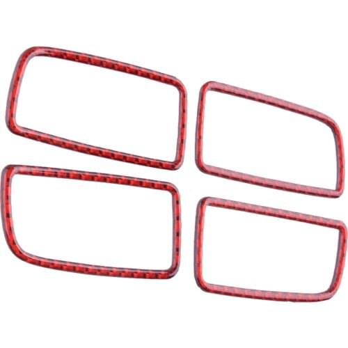 1 Set Red Carbon Fiber Sticker Dashboard Console Volt Meter Oil Temp Panel Cover Fit for Chevrolet Camaro 2010-2013 2014 2015