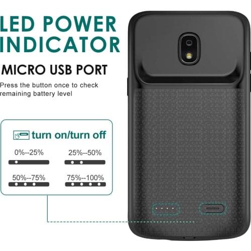NEWDERY For Galaxy J3 2018 Battery Case, 4700mAh for Galaxy J3 Star Charger Case,for J3 Achieve for Galaxy Express for Amp Prime