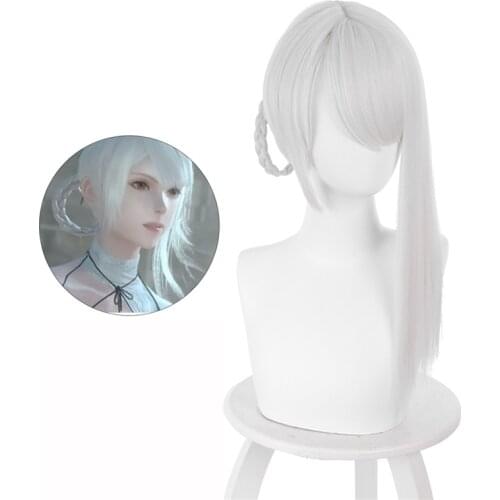 NieR Kaine Braided Wig Cosplay Costume Game NieR RepliCant Heat Resistant Synthetic Hair Women Wigs