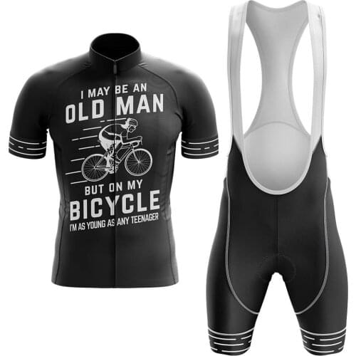 NEW Old Man Cycling Jersey set Road Mountain Bike Cycling Clothing set MTB Bicycle Sportswear Suit Cycling Clothes Set