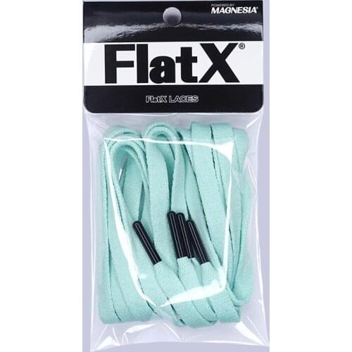 FlatX 8mm Mint Green/ Black Color Metal Tips Shoelaces High Quality Professional Sneaker Laces Shoelace Lacet