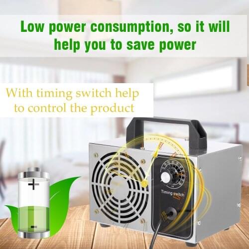 24g/h 220V Portable Ozone Generator Machine Air Filter Purifier Fan For Home Car Formaldehyde