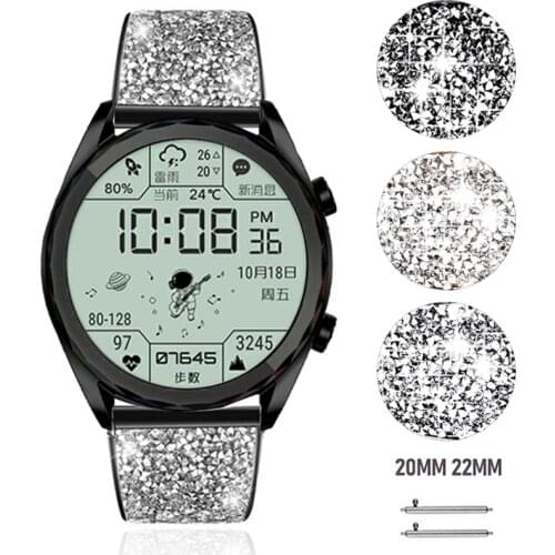 20/22mm Diamond Wrist Strap for HUAWEI WATCH 3 3Pro Band Magnetic Buckle Bracele for Huwei GT 2 42/46mm GT2 Pro Watchband Bands