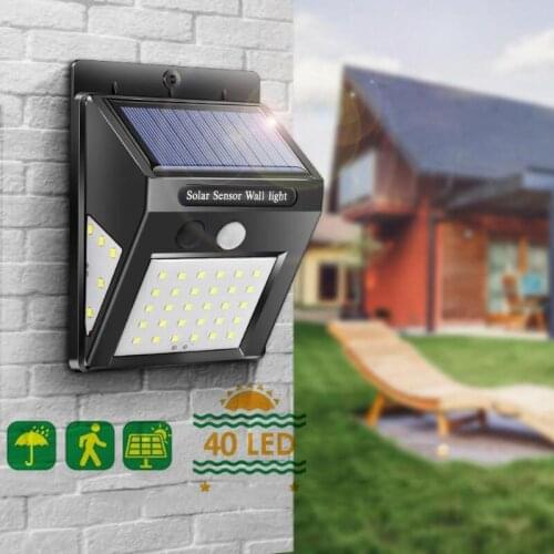 30/40 LED Solar Light New Power Sensor Outdoor Wall Lamp Street Lamp Energy-saving Waterproof Garden Backyard Safety