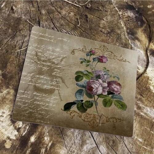 Vintage Bee Flowers Metal TIN SIGN Wall Plaque Home Decor