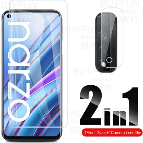 2-in-1 protective glass for realme narzo30 realm realmi realmy narzo 30 5g 30a 4g camera lens armor safaty screen protector film