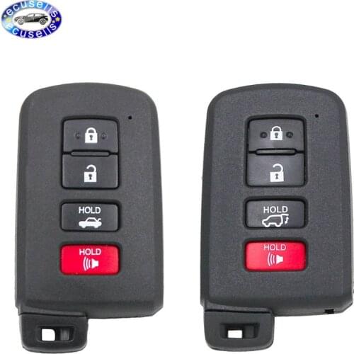 3+1 Button Smart Remote Key Shell Case Fob 4 Button for Toyota Avalon Camry 2012-2015