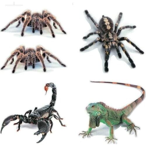 3D Creative Lifelike Animal Bicycle Stickers Spider Scorpion Lizard Shape Stickers Mountain Bike Car Sticker Bicycle Accessories