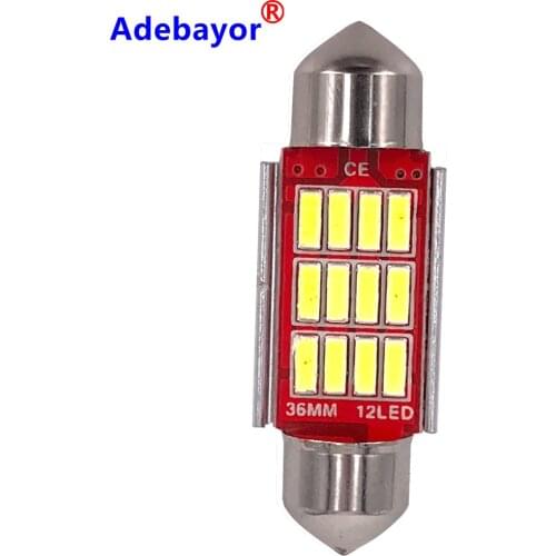 500PCS Festoon 31mm 36mm 39mm 41mm C5W CANBUS NO Error Auto Light 12SMD 4014 LED Car Interior Dome Reading Lamp Mixed wholesale