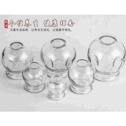 6 Pcs Massage Suction Cups Glass Cupping Therapy Set Cupping Therapy Device Cupping Cups Massage Fire Glass Cupping FREESHIPPING