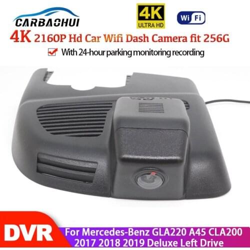 4K Car Wifi DVR Dash Cam Digital Video Recorder APP Control For Mercedes-Benz GLA220 A45 CLA200 2017 2018 2019 Deluxe Left Drive