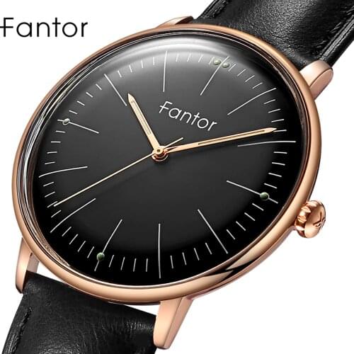 FANTOR Men's Watch With Leather Strap