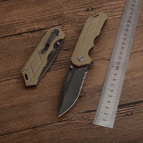 Kershaw 2020 jungle adventure Outdoor Pocket Folding Knife 8CR13 Blade ABS Handle Camping Hunting Tactical Survival Knives EDC