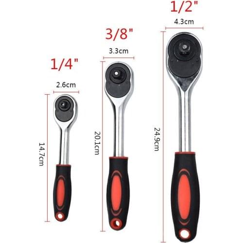 Key Ratchet High Torque Ratchet Wrench For Socket 24 Teeth Cr-V Quick Release Square Head Spanner Socket Drive spanners Hand Too