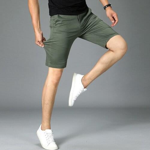 Summer Shorts Men Casual Regular Cotton Breathable Mens Shorts bermuda masculina Mid-waist Knee Length Cargo Shorts Men Big Size