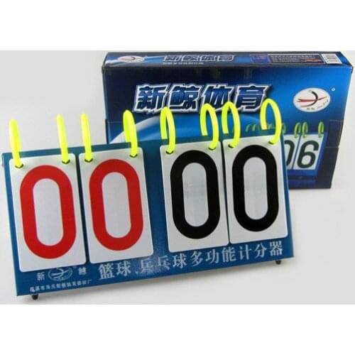 37*23CM 4-Digit scoreboard Game scorecard Multi-function Scorer for Table tennis / basketball