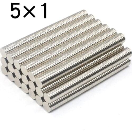 5x1 Neodymium Magnet N35 NdFeB Round Super Powerful Small imanes Permanent Disc 20/50/100/500Pcs